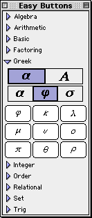 Greek Easy Buttons - Lowercase Characters Set varphi